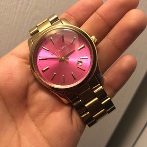 Michael kors pink face watch